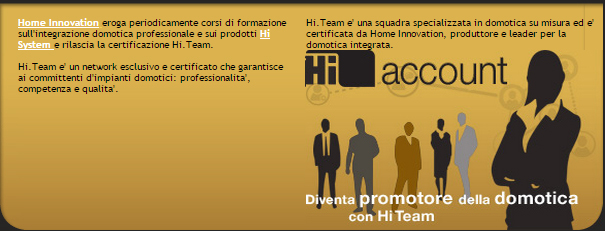 Hi.Team, specializzazione DOMOTICA